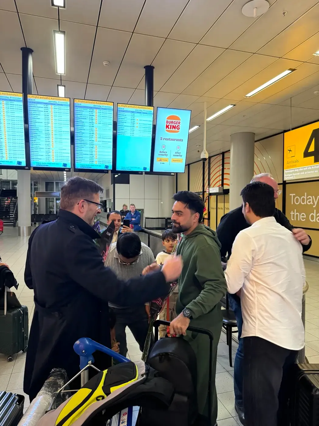 Reception of the delegation at Schiphol