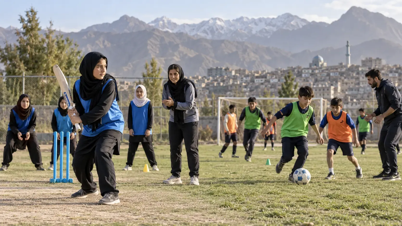 Concept image of a sports academy for young people in Afghanistan
